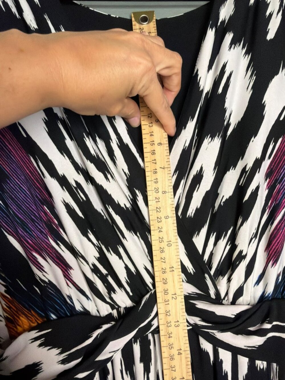Chico's Women's 3 16/18 XL Geometric V-Neck Sleeveless Empire Waist Maxi Dress S - Picture 6 of 8